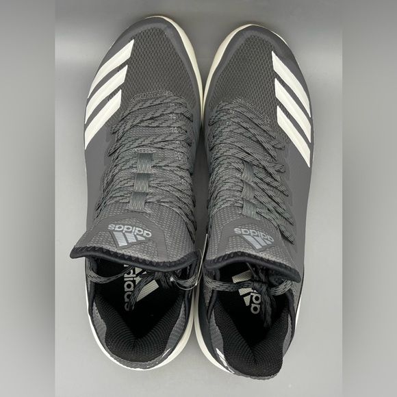 Adidas Boost Icon Baseball Cleats Metal Gray White CG5159 Men’s Size 11 NEW - Picture 6 of 10